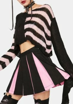 The Grave Girls Pleated Skirt Sweet State Of Ruin Pleated Mini Skirt