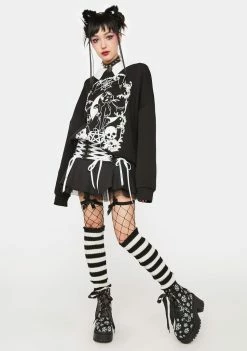 The Grave Girls Purrfect Match Collar Sweatshirt Tops