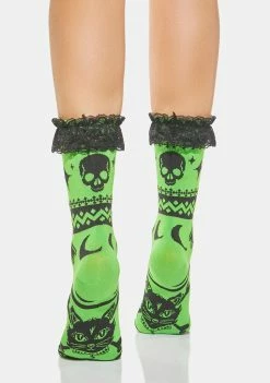 The Grave Girls Purred Away Ankle Socks