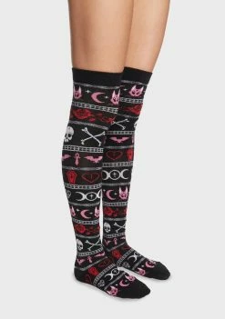 The Grave Girls Season Of The Ghouls Thigh High Socks Thigh Highs