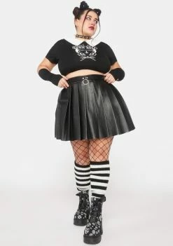 Best reviews of ✔️ The Grave 👧 Girls Plus Purr Hell Crop Top 💯 8 The Grave Girls Plus Purr Hell Crop Top