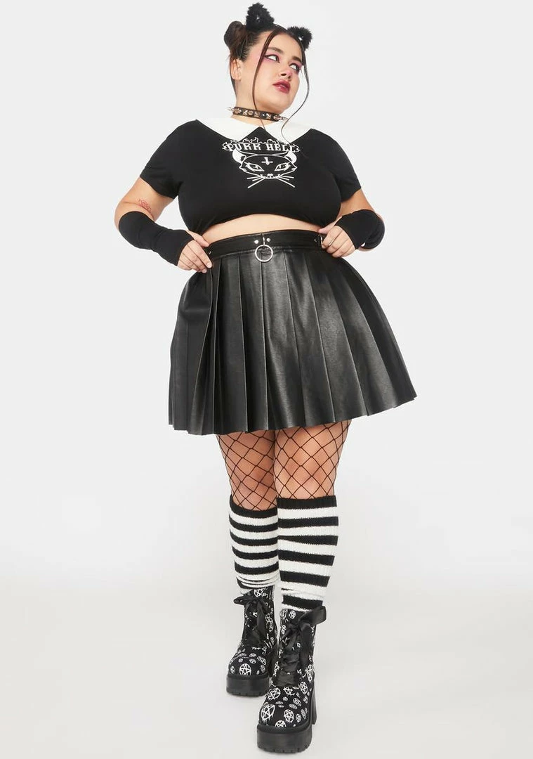 Best reviews of ✔️ The Grave 👧 Girls Plus Purr Hell Crop Top 💯 5 The Grave Girls Plus Purr Hell Crop Top