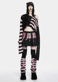 The Grave Girls Sweet Bloodline Lace-Up Skirt