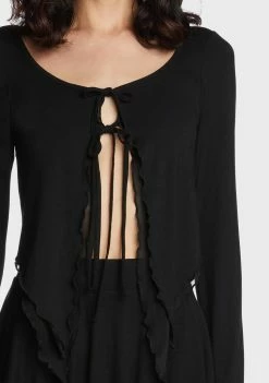 The Grave Girls Wait For The Blackout Crop Top