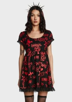 The Grave Girls Coveted Haunting Babydoll Dress Dresses