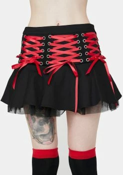The Grave Girls Bloodline Lace-Up Skirt