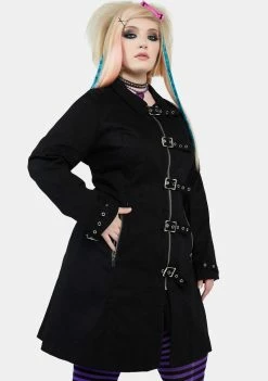 The Grave Girls Trench Coats Plus Merch Booth Trench Coat