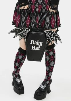 The Grave Girls Baby Got Bat Coffin Backpack Mini Backpacks