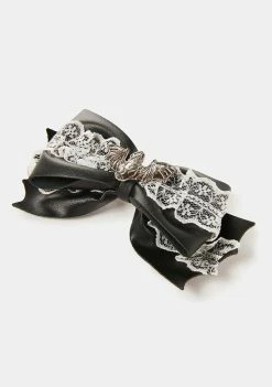 The Grave Girls Night School Bat Hair Bow Hair Clips