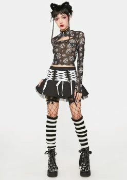 The Grave Girls Darkest Point Mesh Shrug Set Tops