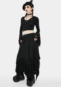 Best deal ๐งจ The Grave ๐ง Girls Love The Night Maxi ๐ Skirt ๐ 8 The Grave Girls Love The Night Maxi Skirt