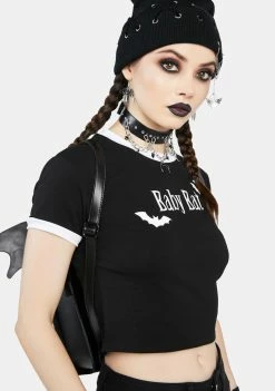 The Grave Girls Baby Got Bat Graphic Tee Graphic Crop Top
