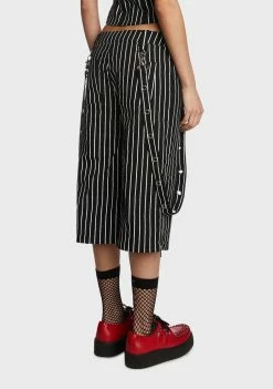 The Grave Girls Bottoms Deadly Souls Pinstripe Shorts
