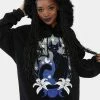 Coupon 😉 The Grave 👧 Girls Purrrfect Moonlight Graphic Hoodie Tops ⭐ 2 The Grave Girls Purrrfect Moonlight Graphic Hoodie Tops