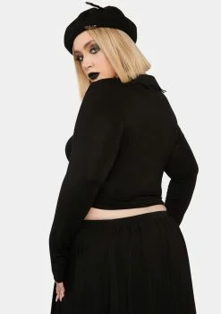 The Grave Girls Plus Just Wing It Collared Top