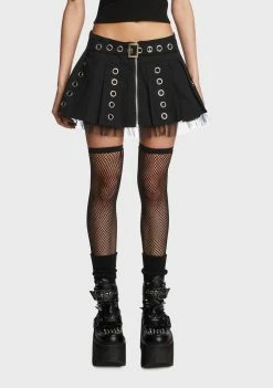 The Grave Girls Deep Disintegration Pleated Skirt Bottoms