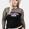 The Grave Girls Plus Virtual Escape Fishnet Top