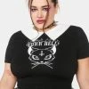 The Grave Girls Plus Purr Hell Crop Top