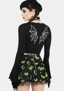 The Grave Girls Nocturnal Behavior Pleated Skirt