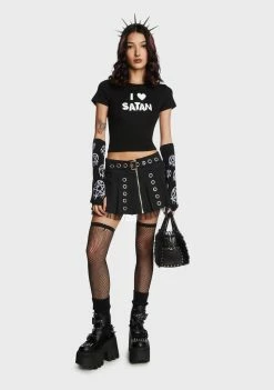 The Grave Girls Deep Disintegration Pleated Skirt Bottoms