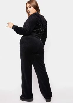 The Grave Girls Plus Night Crawler Velour Track Pants Bottoms