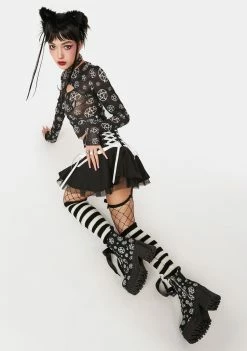 Promo 🔔 The Grave 👧 Girls Darkest Point Combat 🥾 Boots 🎉 11 The Grave Girls Darkest Point Combat Boots